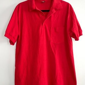 Screen stars vintage red polo shirt